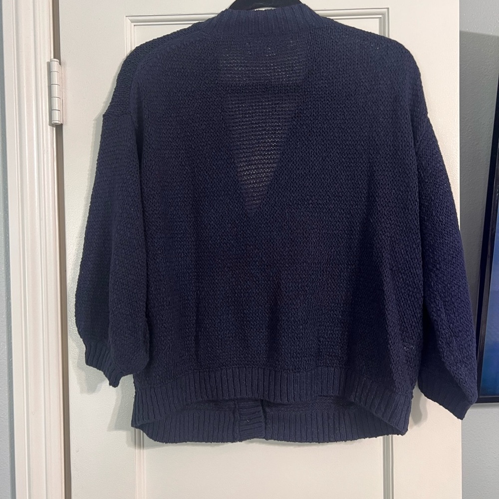LOFT Navy Blue Cardigan Sweater - Picture 3 of 5